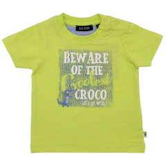 Camiseta azul de nio Seven con estampado de cocodrilo