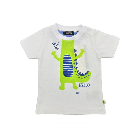 T-Shirt Croco in white by Blue Seven