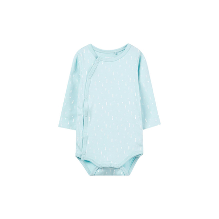 Name It baby bodysuit light blue with allover print 50