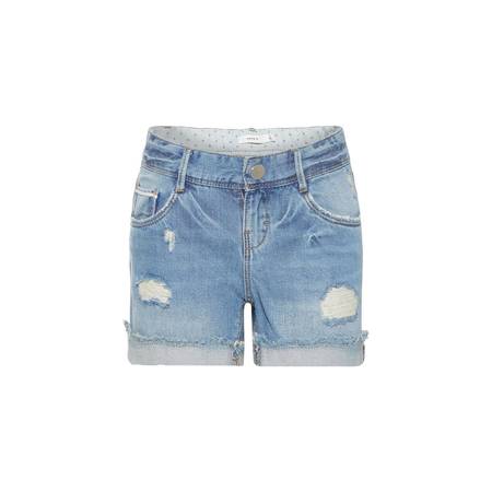 Name It girls jeans short with destroyed details