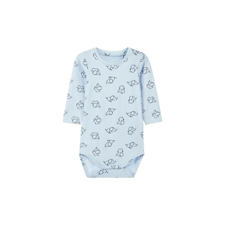 Name It baby bodysuit blue with allover elephant print 68