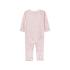Name It unisex one-piece suit in pink organic cotton