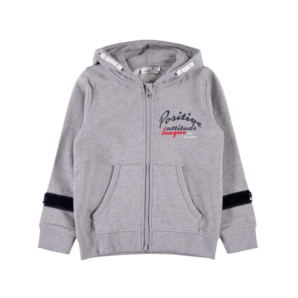 Name It girls cotton sweat jacket grey