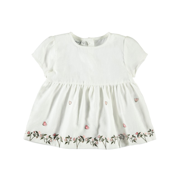 Name It girls blouse with flower embroidery