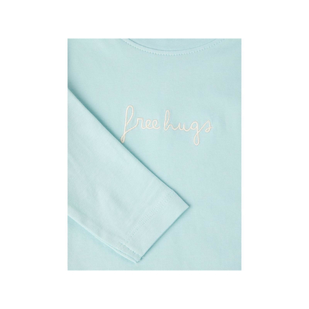 Name It girls longsleeve shirt embroidered light blue