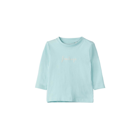 Name It girls longsleeve shirt embroidered light blue 68