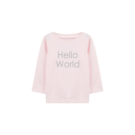 Name It Baby Langarmshirt Print Hello World rosa