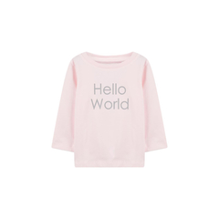 Name It Baby long sleeve shirt print Hello World pink