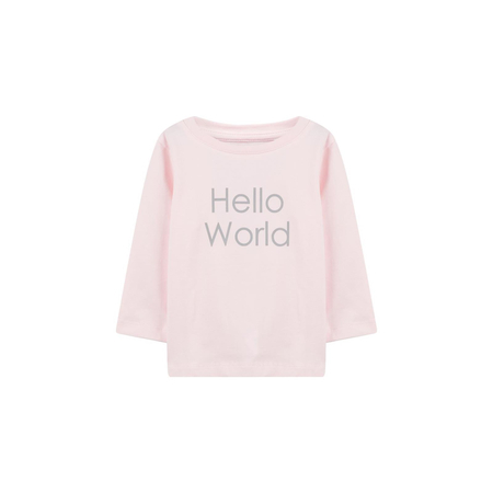 Name It Baby long sleeve shirt print Hello World pink 68