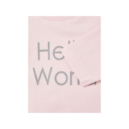 Name It Baby Langarmshirt Print Hello World rosa 74