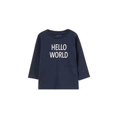 Name It girls shirt print Hello World blue
