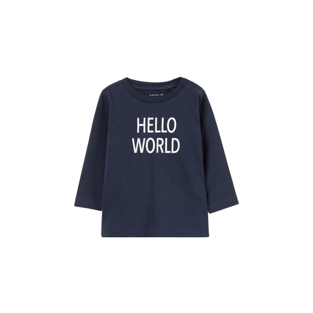 Name It Mdchen Shirt Print Hello World blau 62