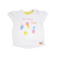 Lemon Beret Baby T-Shirt &quot;All I need is&quot; in wei&szlig; 80