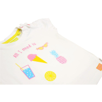 Lemon Beret Baby T-Shirt &quot;All I need is&quot; in wei&szlig; 80