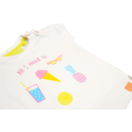 Lemon Beret baby t-shirt All I need is in white 86