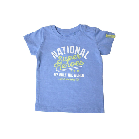 Lemon Beret Baby-Jungen Shirt Super Heroes blau