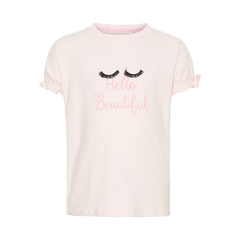 T-shirt Name It Lashes en coton biologique rose