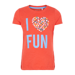 Name It girls T-shirt with FUN graphic print