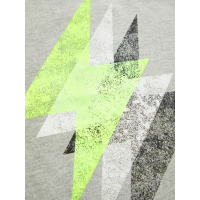 NAME IT T-Shirt mit Neon-Print aus Bio-Baumwolle in grau