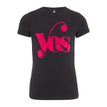 Name It girls t-shirt with neon letter print 122-128