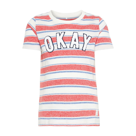 Name It Unisex T-Shirt gestreift mit Print OKAY  86