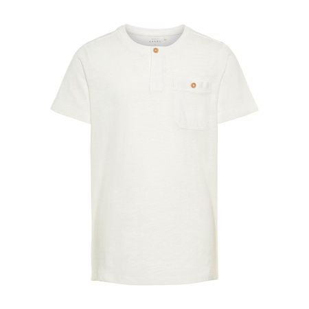Name It boys T-shirt with chest pocket in white