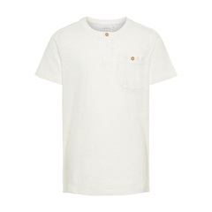 Name It boys T-shirt with chest pocket in white