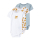 NAME IT 3-pack boys short sleeve baby bodysuit "Tiger" in blue