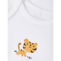 NAME IT 3-pack boys short sleeve baby bodysuit "Tiger" in blue 68 / 4-6 months