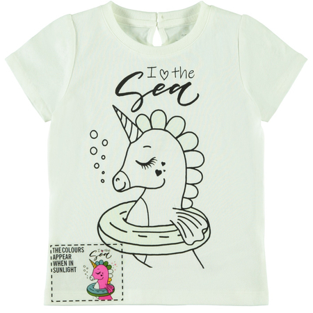 Name It girls t-shirt with colour effects unicorn 92