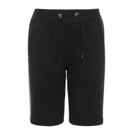 Name It boys fabric trousers with drawstring in black 92
