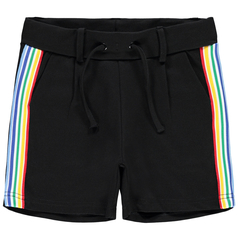 Pantaloncini corti da bambina Name It Rainbow in nero