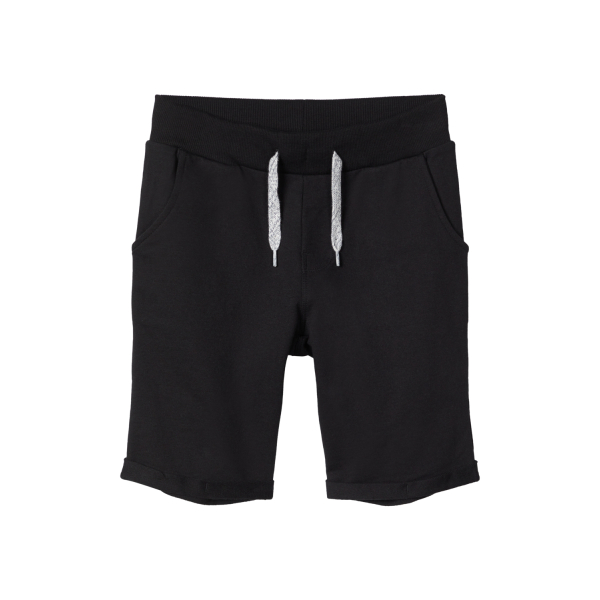 Name It Jungen Baumwoll-Shorts mit Kordelzug grau