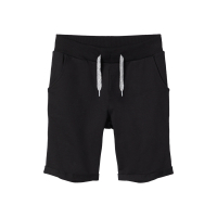 Name It Jungen Baumwoll-Shorts mit Kordelzug grau