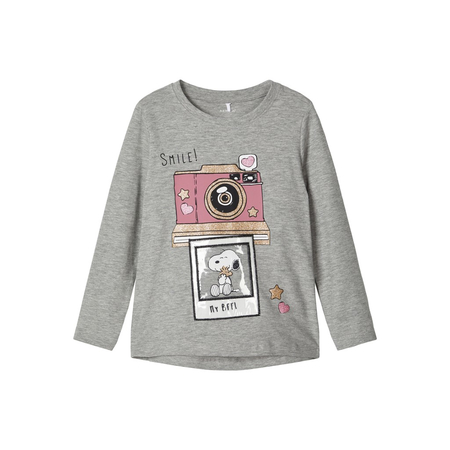 Name It girls long-sleeved T-shirt with print Snoopy