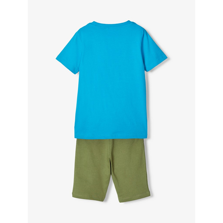 Name It boys summer set in green/blue with print 122-128