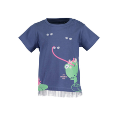 Blue Seven Baby Girls T-Shirt Frog in blue