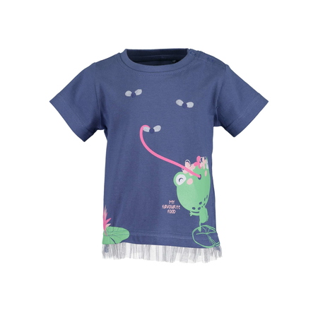 Blue Seven Baby Girls T-Shirt Frog in blue 68