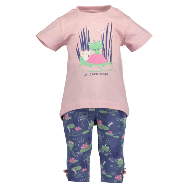 Blue Seven Baby Mädchen Set "Frosch" in rosa/blau 68
