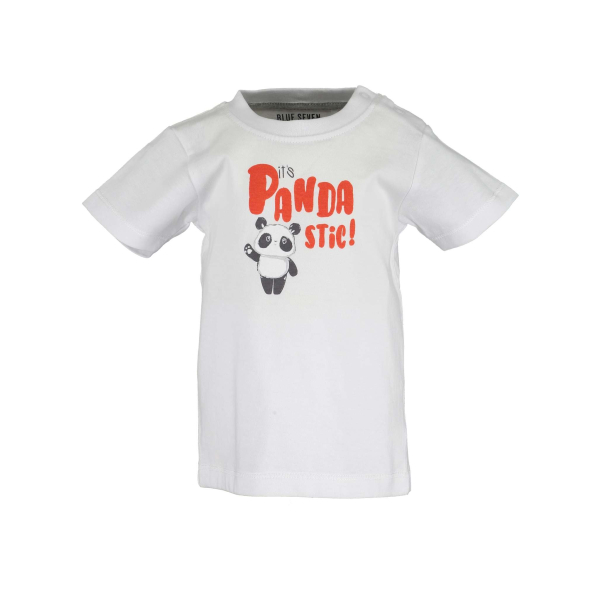 Blue Seven Unisex T-Shirt mit Print "Panda" weiß 86