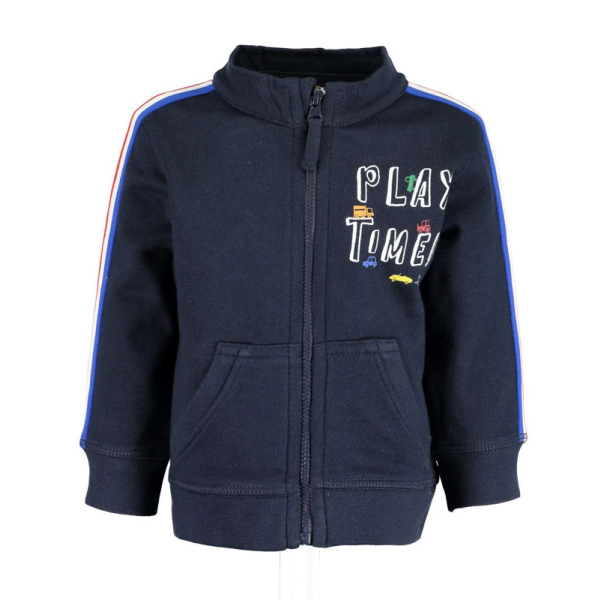 Blue Seven Baby Boys Sweat Jacket with Print "Cars 86 / 12-18 months
