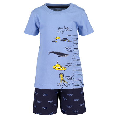Blue Seven baby set with shorts and t-shirt in blue