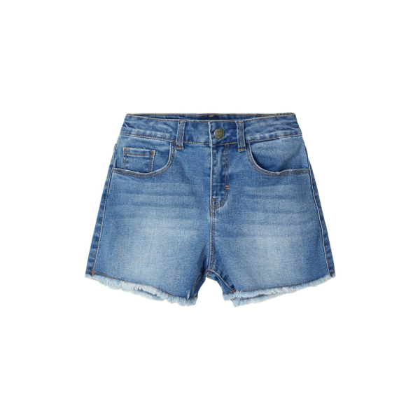 Name It Mädchen Denim-Shorts kurz mit High Waist 116