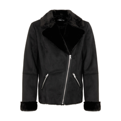 Name It girls aviator jacket in black