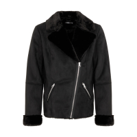 Name It girls aviator jacket in black 158-164