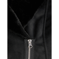 Name It girls aviator jacket in black 158-164
