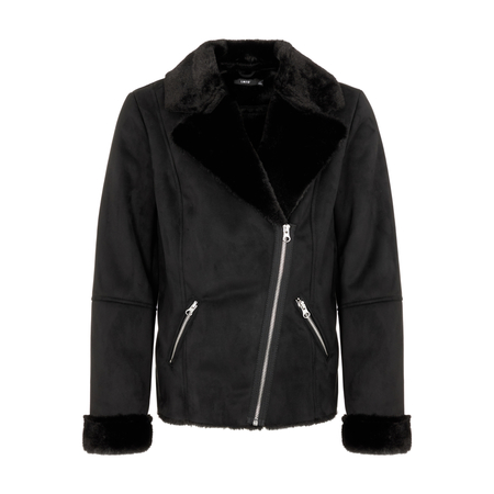 Name It girls aviator jacket in black 170-176