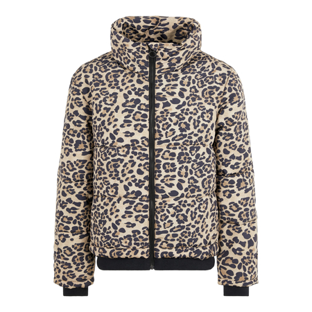Name It Girls Quilted Jacket with Leopard Print