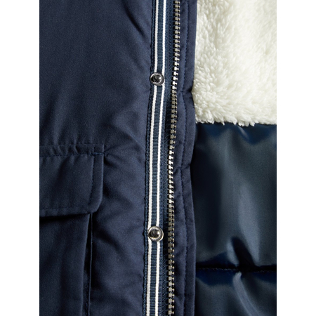 Name It boys parka padded with hood in blue 80