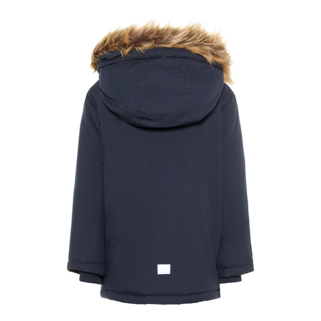 Name It boys parka padded with hood in blue 98